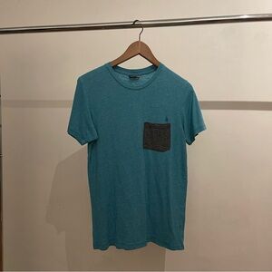 Volcom Blue T-Shirt with Black Pocket